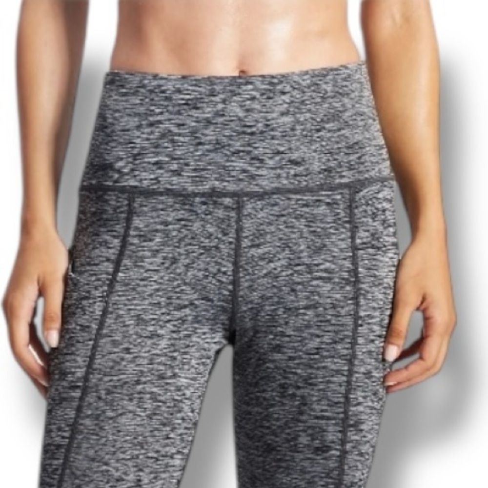 New! Neleus Black Yoga Leggings Ankle High Waist Tummy Control Side Pocket Sz L
